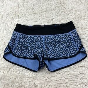 Lululemon Run: Speed Short *4-way Stretch Ace Spot Lullaby Black / Black